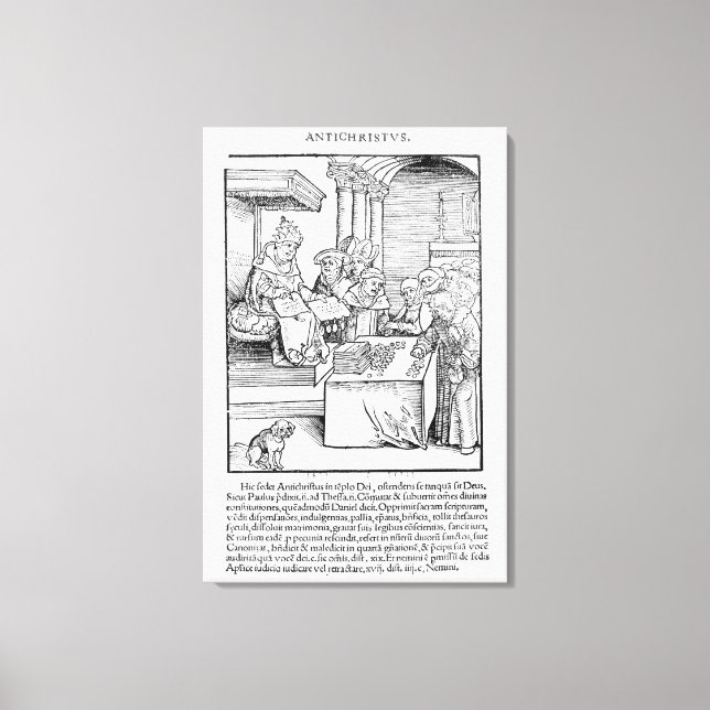 The Pope selling Indulgences Canvas Print (Front)