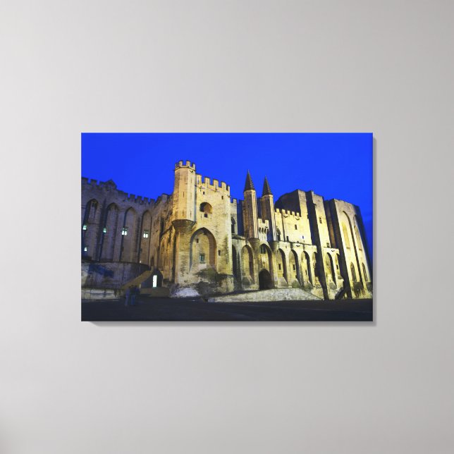 The Pope's Palace in Avignon at sunset. Built 2 Canvas Print (Front)