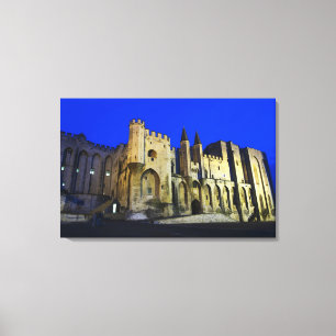 The Pope's Palace in Avignon at sunset. Built 2 Canvas Print