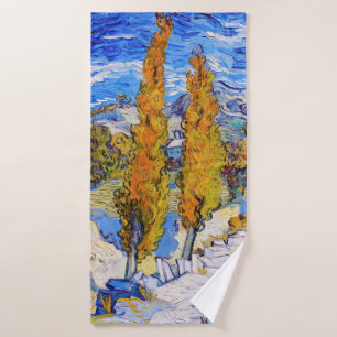 The Poplars at Saint-Rémy, Van Gogh Bath Towel