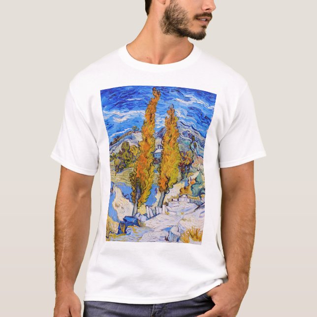 The Poplars at Saint-Rémy, Van Gogh T-Shirt (Front)