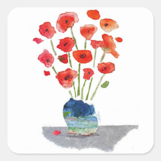 The Poppies Square Sticker