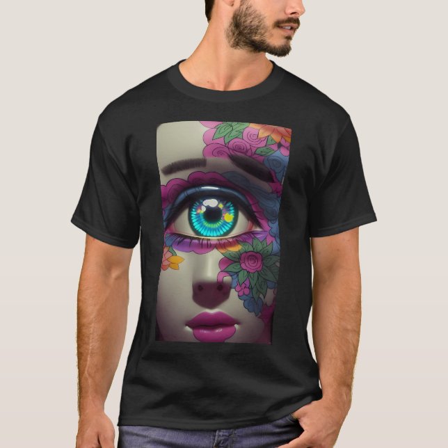 The Porcelain Cyclops Has Two Eyebrows - Ken Gauge T-Shirt (Front)