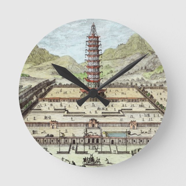 The Porcelain Tower of Nanking, plate 12 from 'Ent Round Clock (Front)