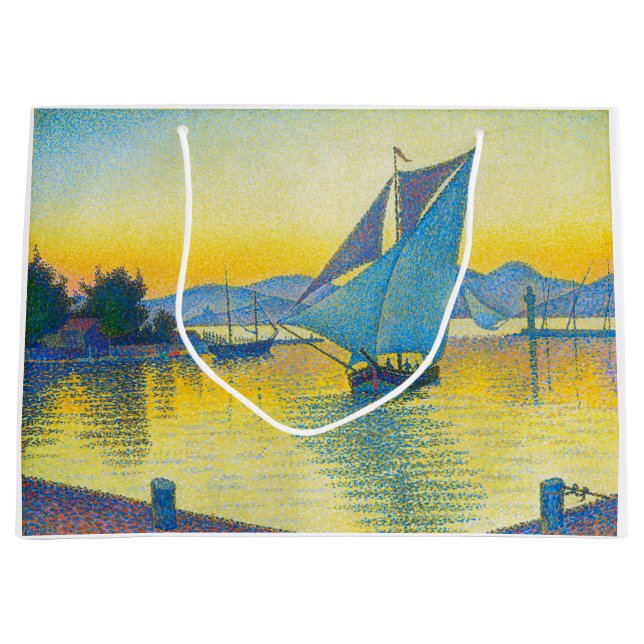 The Port at Sunset, Signac Large Gift Bag (Front)
