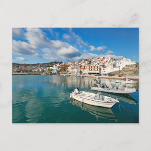 The port in the Chora of Skopelos island, Greece Postcard