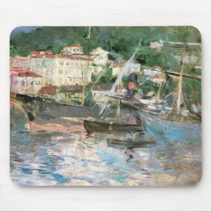 The Port, Nice by Berthe Morisot, Vintage Fine Art Mouse Pad