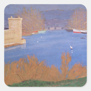 The Port of Marseille, 1901 Square Sticker