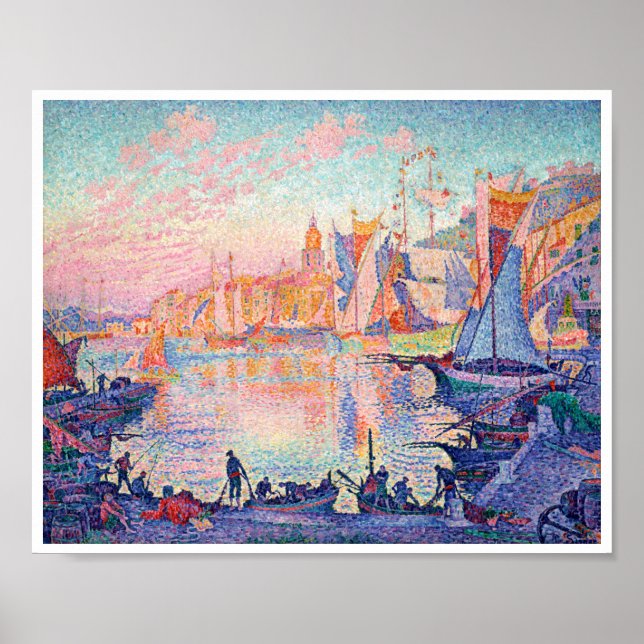 The Port of Saint-Tropez, Signac Poster (Front)