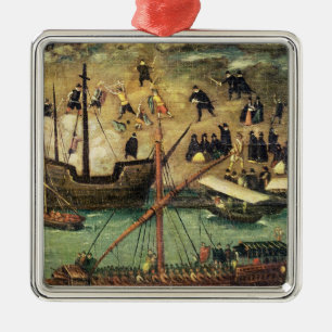 The Port of Seville, c.1590 Metal Ornament