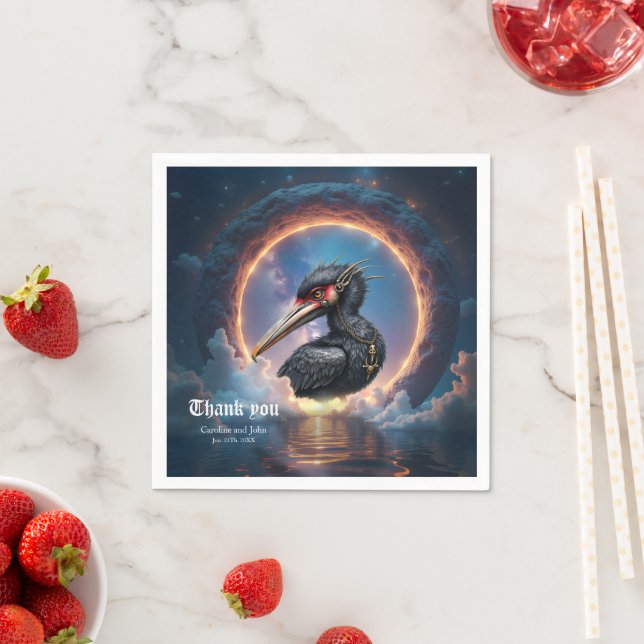 The Portal Keeper –Fantasy bird Napkin (Insitu)