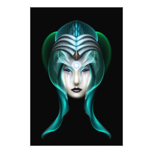 The Portrait Of Cyiria ISO Black Photo Print