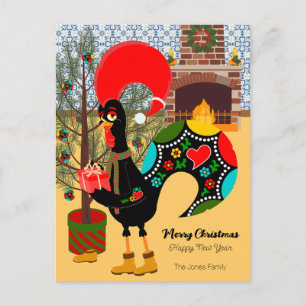 The Portuguese Rooster and the joy of giving Holiday Postcard