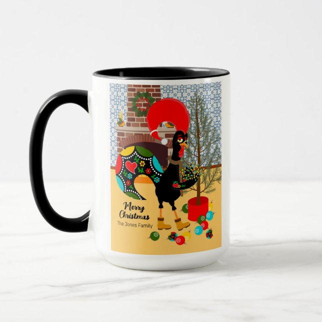 The Portuguese Rooster and the lights of Christmas Mug (Left)