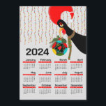 The Portuguese Rooster Christmas 2024 Calendar<br><div class="desc">Pine tree needles and holly and scarlet fruits adorne a bauble that captures the very essence of the festive holiday. A Portuguese Christmas bauble stands as a perfect circle—an emblem of unity and harmony that symbolizes togetherness. The round bauble has flowers, foliage, and semi-circles, in a palette of vibrant colours...</div>