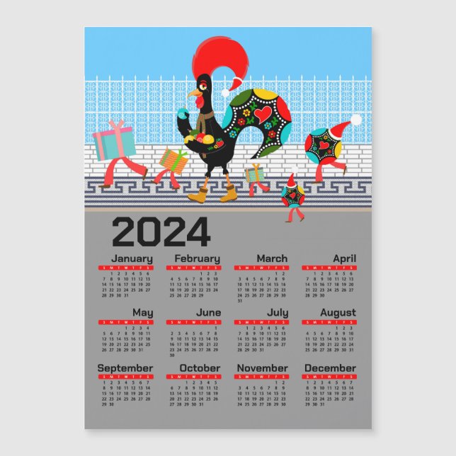 The Portuguese Rooster Christmas 2024 Calendar (Front)