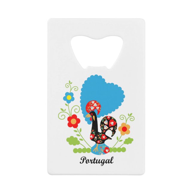 The Portuguese Rooster Credit Card Bottle Opener (Front)