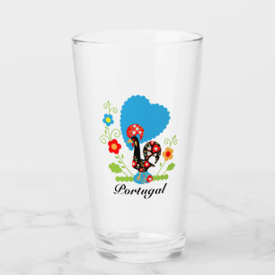 The Portuguese Rooster Glass