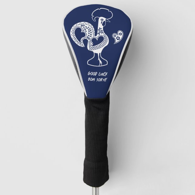 The Portuguese Rooster Good Luck Boa Sorte Golf Head Cover (Front)