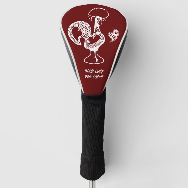 The Portuguese Rooster Good Luck Boa Sorte Golf Head Cover (Front)