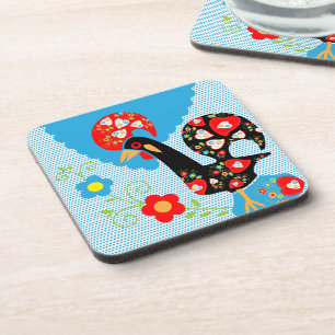 The Portuguese Rooster of Barcelos Coaster