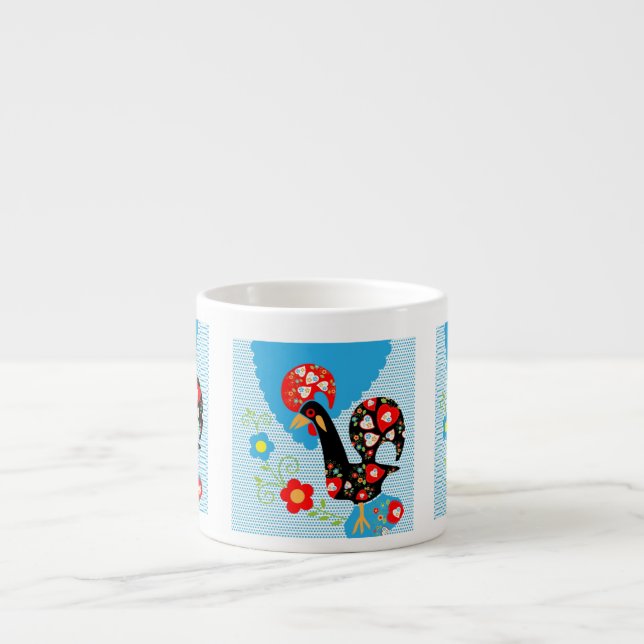 The Portuguese Rooster of Barcelos Espresso Cup (Front)