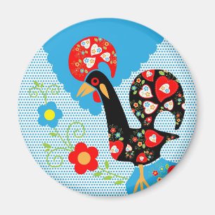 The Portuguese Rooster of Barcelos Magnet