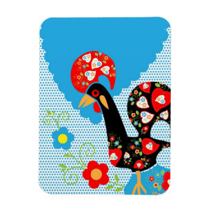 The Portuguese Rooster of Barcelos Magnet