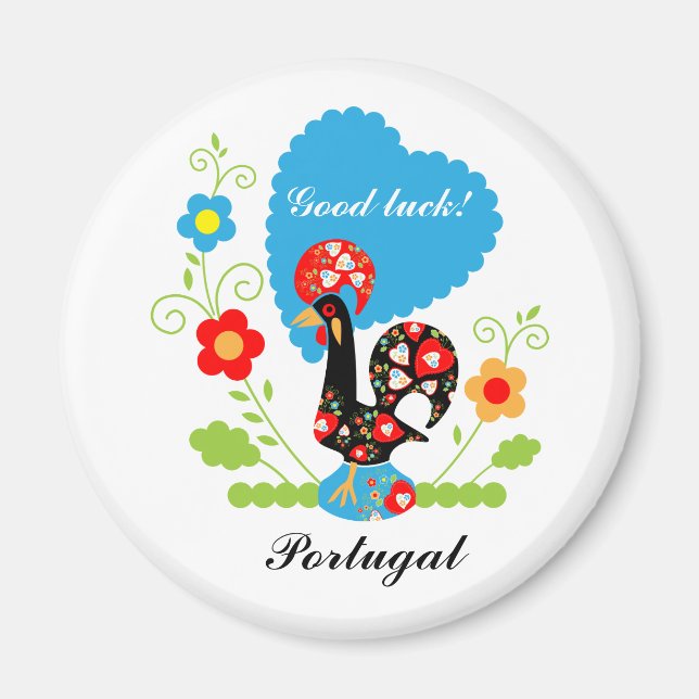 The Portuguese Rooster of Luck Magnet (Front)