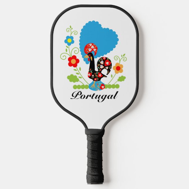 The Portuguese Rooster Pickleball Paddle (Front)