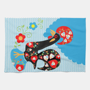 The Portuguese Rooster symbol of Portugal Kitchen Towel