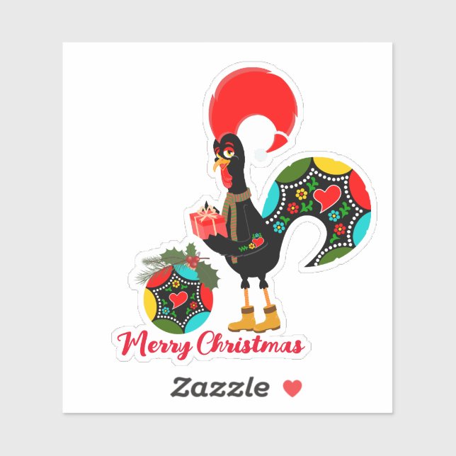 The Portuguese Rooster with a Christmas Present (Sheet)