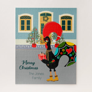 The Portuguese Rooster with a Christmas present Jigsaw Puzzle
