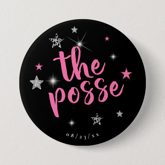 The Posse Disco Bachelorette ID925 3 Inch Round Button (Front)