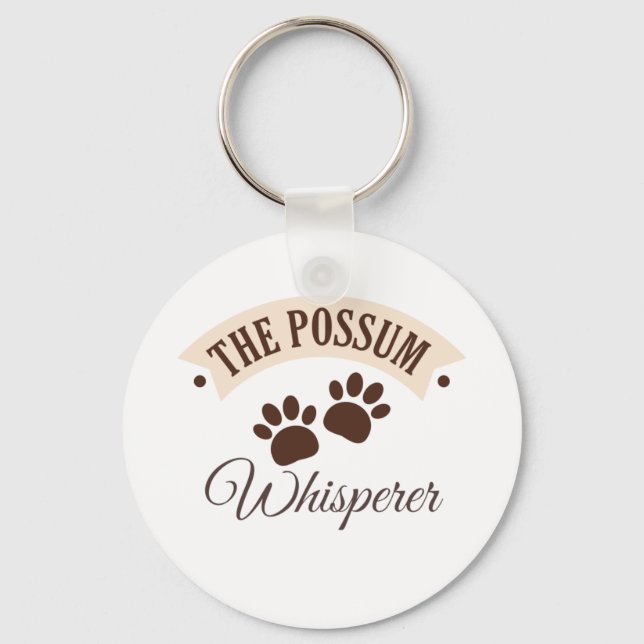 The Possum Whisperer Animal Cute Marsupial Paws Pa Keychain (Front)