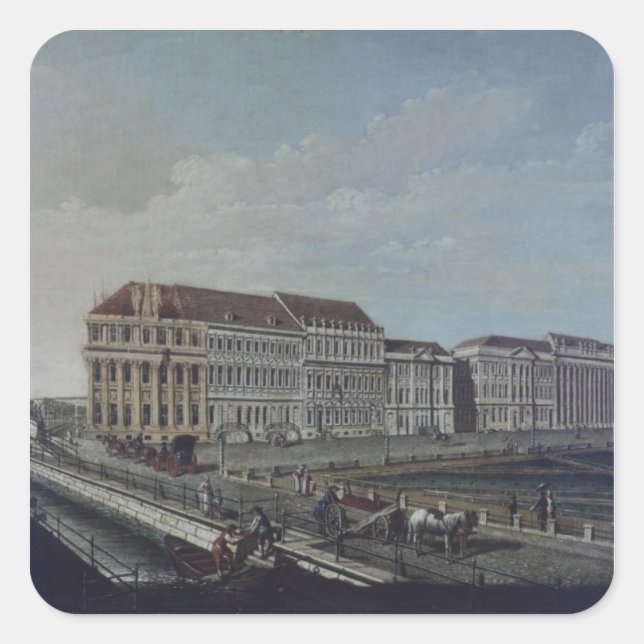 The Post Office in Potsdam, 1784 Square Sticker (Front)