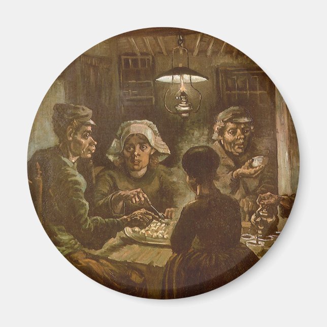 The Potato Eaters by Vincent van Gogh Magnet (Front)