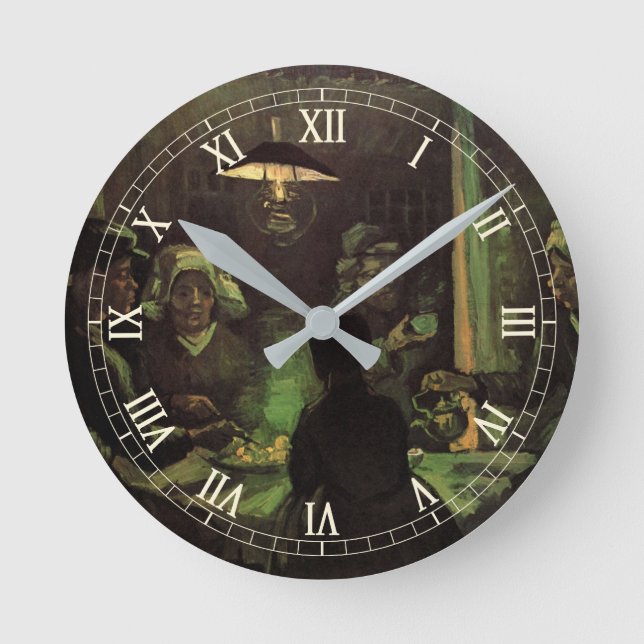 The Potato Eaters by Vincent van Gogh Round Clock (Front)