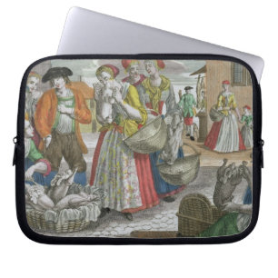 The Poultry Market (coloured engraving) Laptop Sleeve