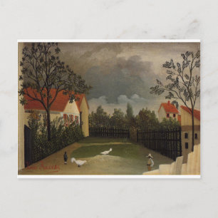 The Poultry Yard by Henri Rousseau Postcard