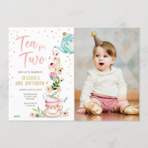 Thé pour deux invitations anniversaire Floral Tea 