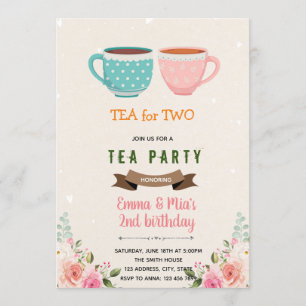 Thé pour une invitation à deux ans
