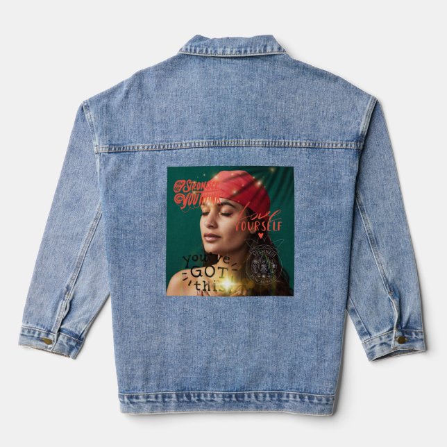 the power in yourself denim jacket (Back)