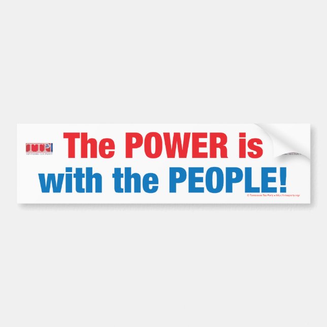 The Power is with the People! Bumper Sticker (Front)