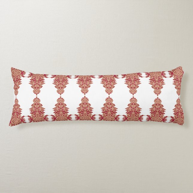 The Power of a Black Background with a Red Pattern Body Pillow (Front)
