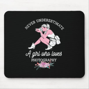 The Power Of A Girl Who Loves Photography Mouse Pad