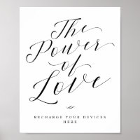 The Power of Love Device Charging Wedding Sign