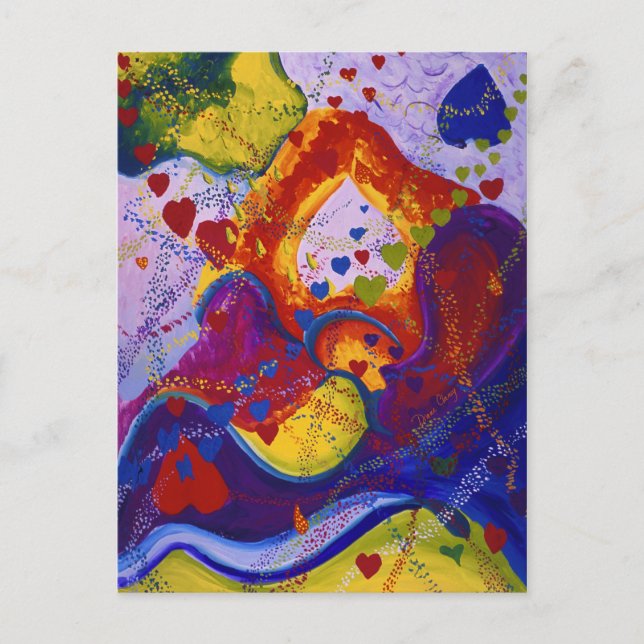 The Power of Love, Underground, Hearts, Abstract Postcard (Front)