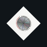 The power of mathematics napkin<br><div class="desc">Illustrates the importance of mathematics together with fun, for knowledge power in life.</div>