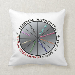 The power of mathematics  throw pillow